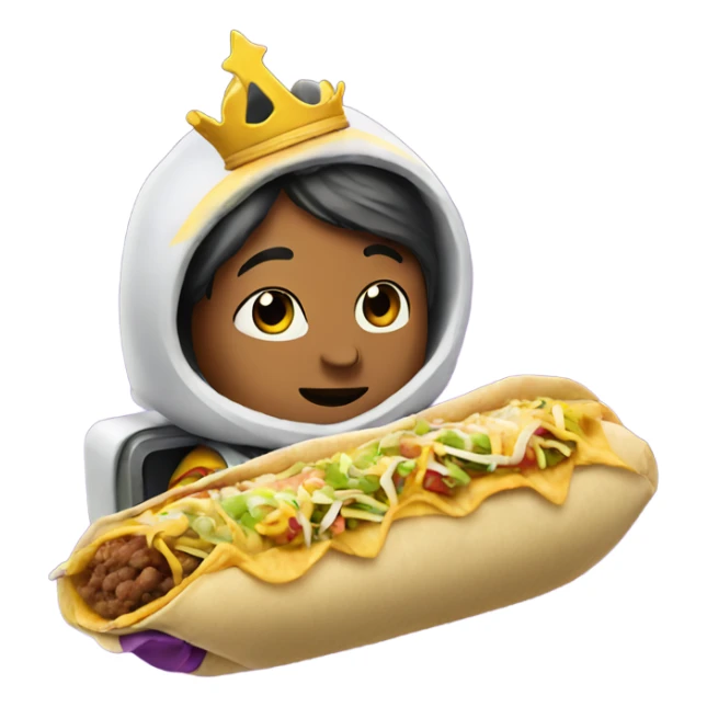 King Von on a rocket ship eating a burrito  sticker