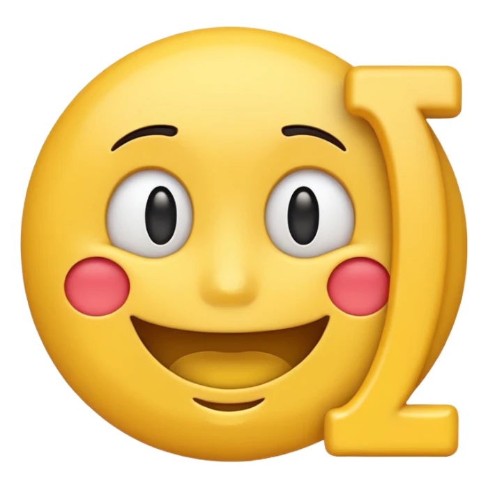 the letters Tmj as an expressive emoji sticker
