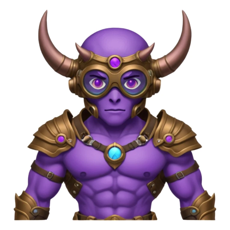 Diablo morado con gogles sticker