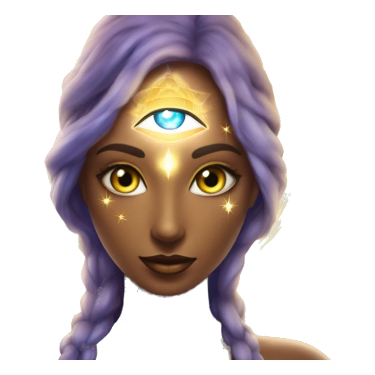 Pleiadian radiant glowing diva woman female third eye sticker