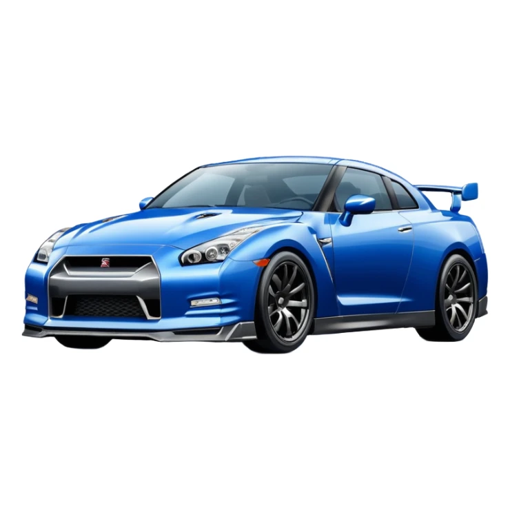 Nissan Skyline GT-R blue and white  sticker
