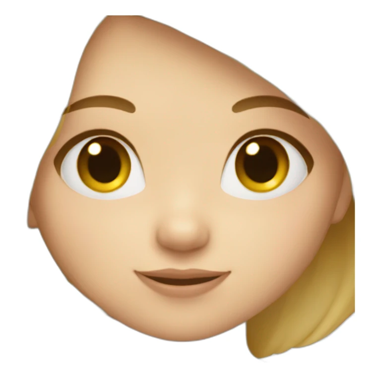 Blond hair girl with bear sticker