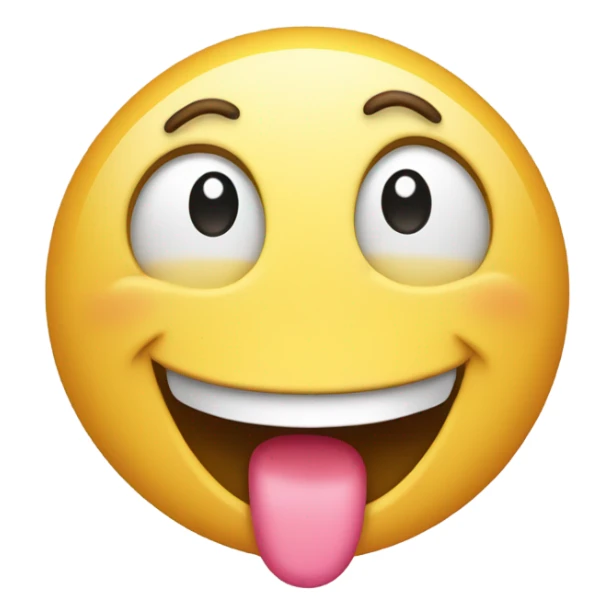 emoji sticking out its tongue sticker
