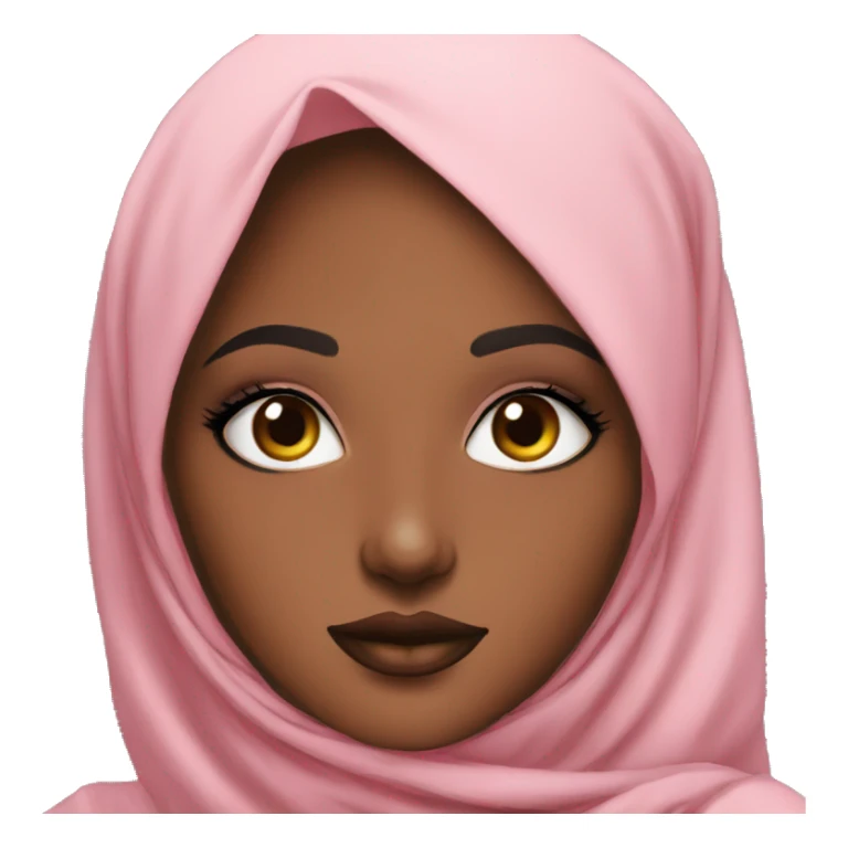 Beautiful Somali hijabi girl with makeup sticker