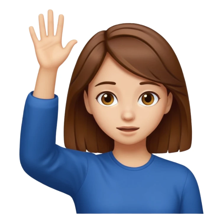 Chica de pelo marrón haciendo un dab  sticker