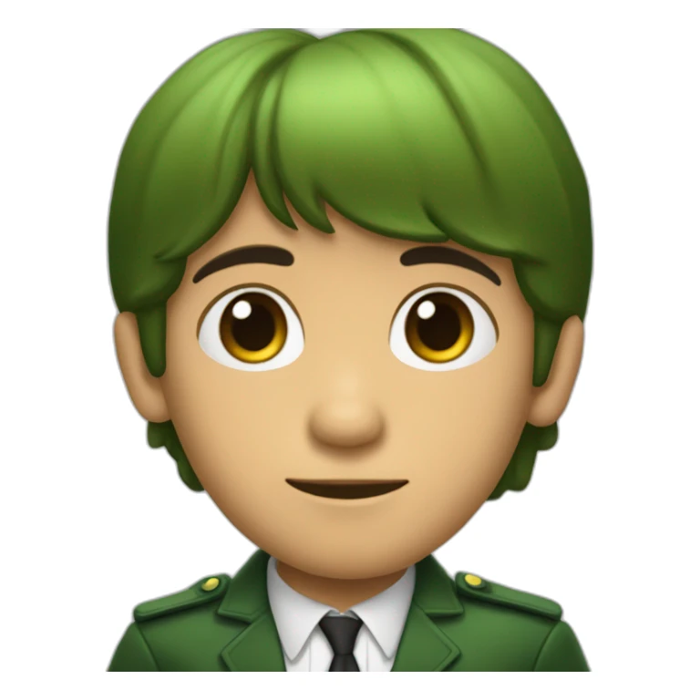 Niño rubio ojos verdes con el pelo como los beatles  sticker