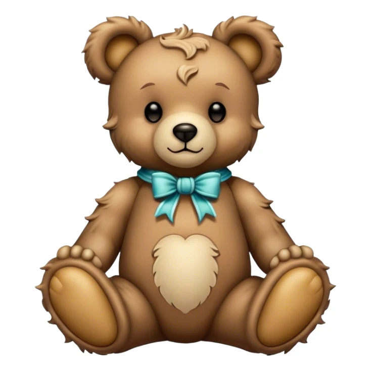 vintage rococo teddy bear in a caribou color sticker