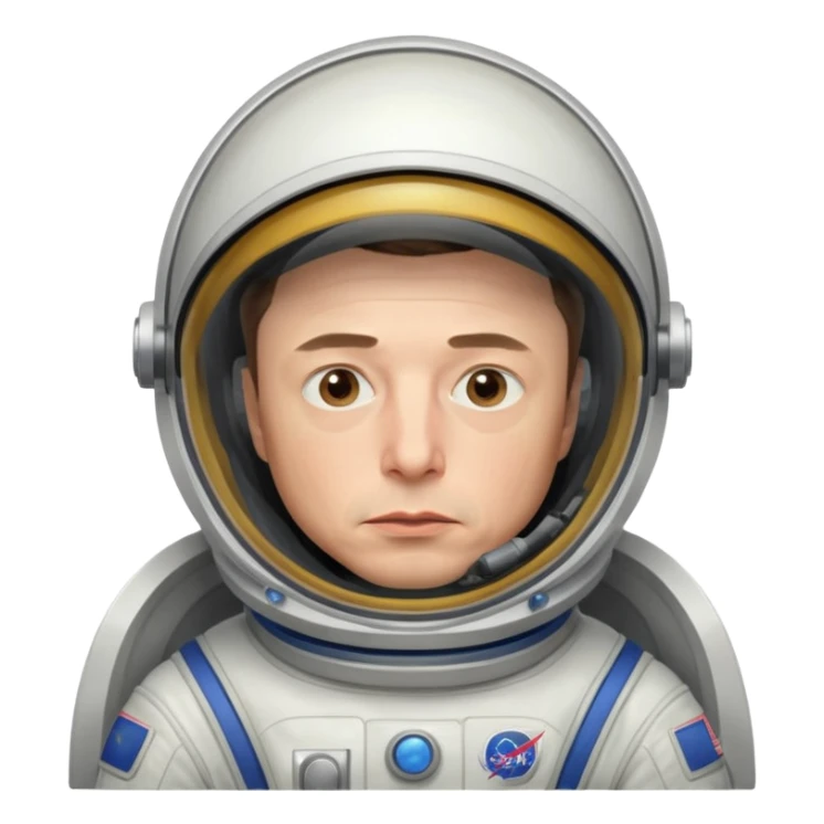 Elon Musk in the space Sad sticker