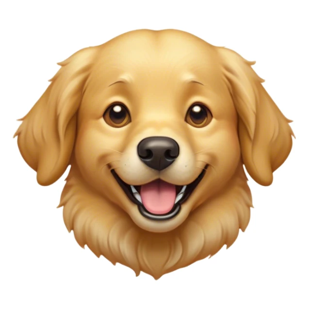 Cinematic Comical Golden Retriever Portrait Emoji, Head tilted dramatically with an exaggeratedly amused expression, featuring a vibrant golden coat with a lively sheen, wide, expressive brown eyes filled with playful disbelief, Simplified yet hilariously expressive features, highly detailed, glowing with a slightly sassy glow, high shine, dramatic yet playful, stylized with an air of cheeky mischief, bright and endearing, soft glowing outline, capturing the essence of a spirited and over-the-top companion, so meme-worthy it feels like it could side-eye its way into internet fame instantly! sticker