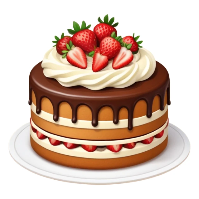 Quiero una torta con muchas fresas y chocolate sticker