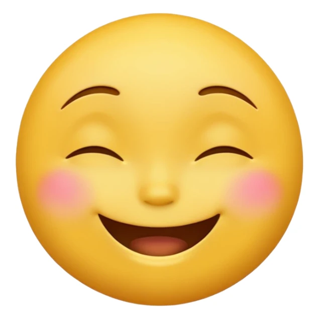 emoji yellow cute face smiling, remove the white part of the eyes sticker