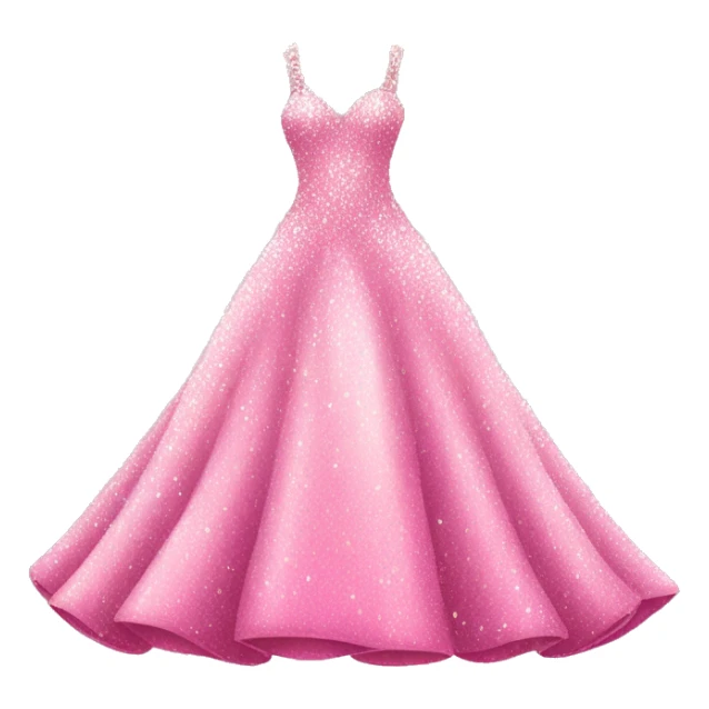 Pink wedding dress illuminating in glitter and sparkles sticker