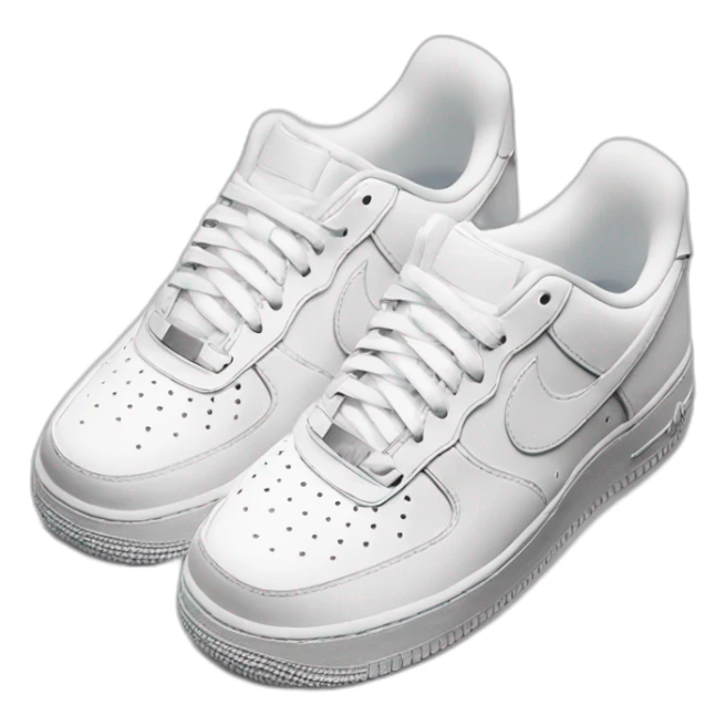 All white Nike Air Force 1 sneakers sticker