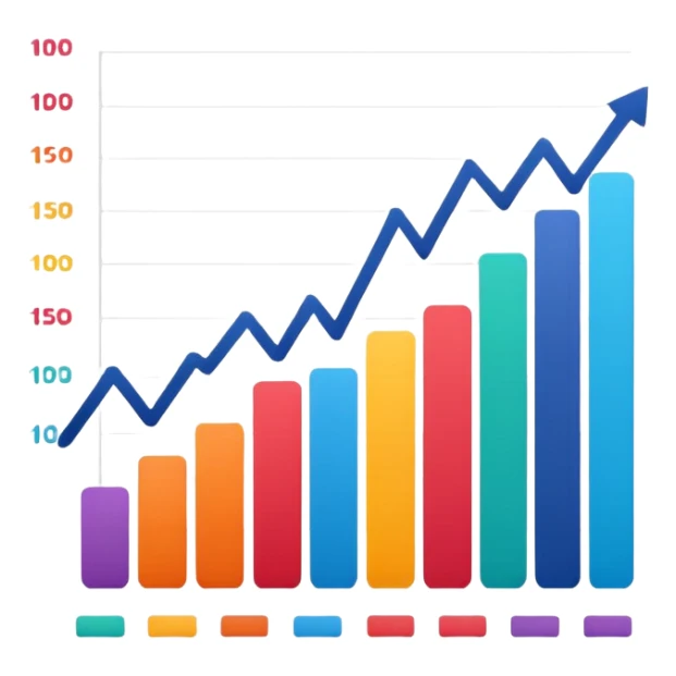 A graphics sheet in which graphic is going up titled "muscle mass" sticker
