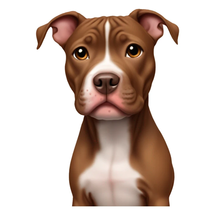 brown pitbull baby boy hanging out sticker