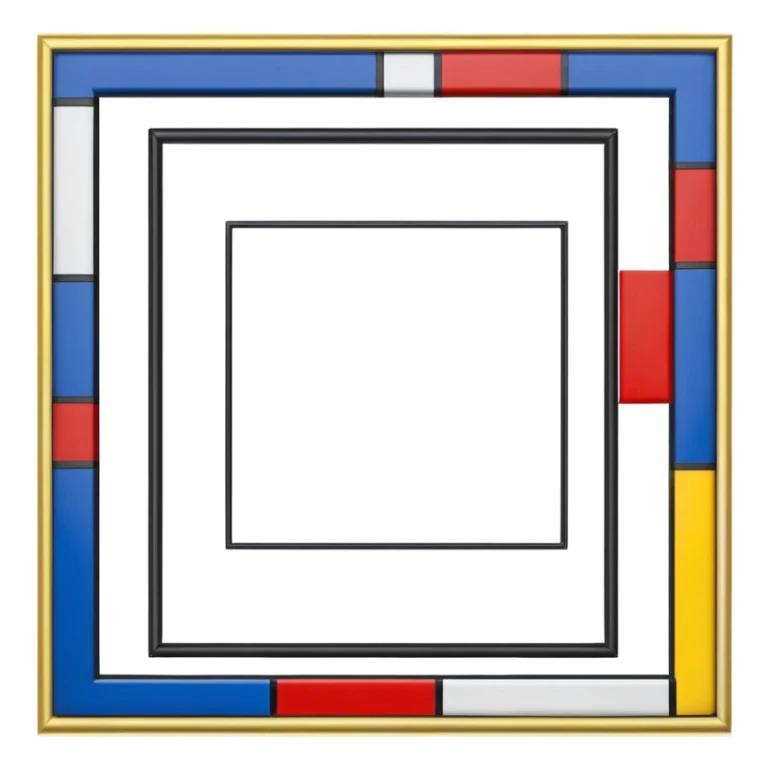 Piet Mondrian, Composition with Red Blue and Yellow painting frame sticker