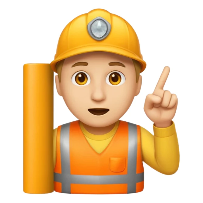 Generate me emoji sticker omg combination of these two 🚧👃🏻 sticker