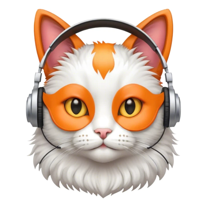 Gay cat with headphones sticker
