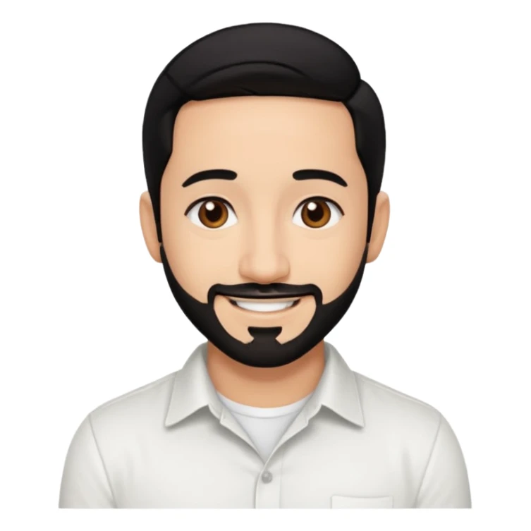 AJ McLean brown eyes, black hair, white shirt sticker