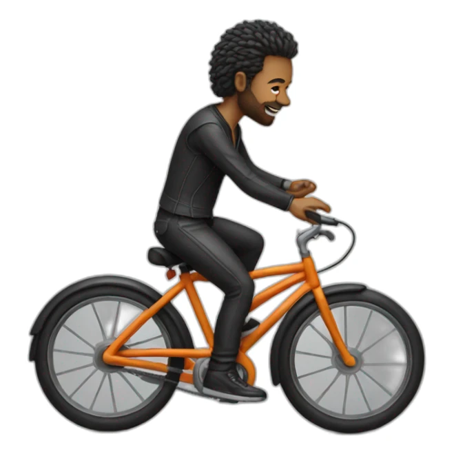 Guitarist on bicycle sticker