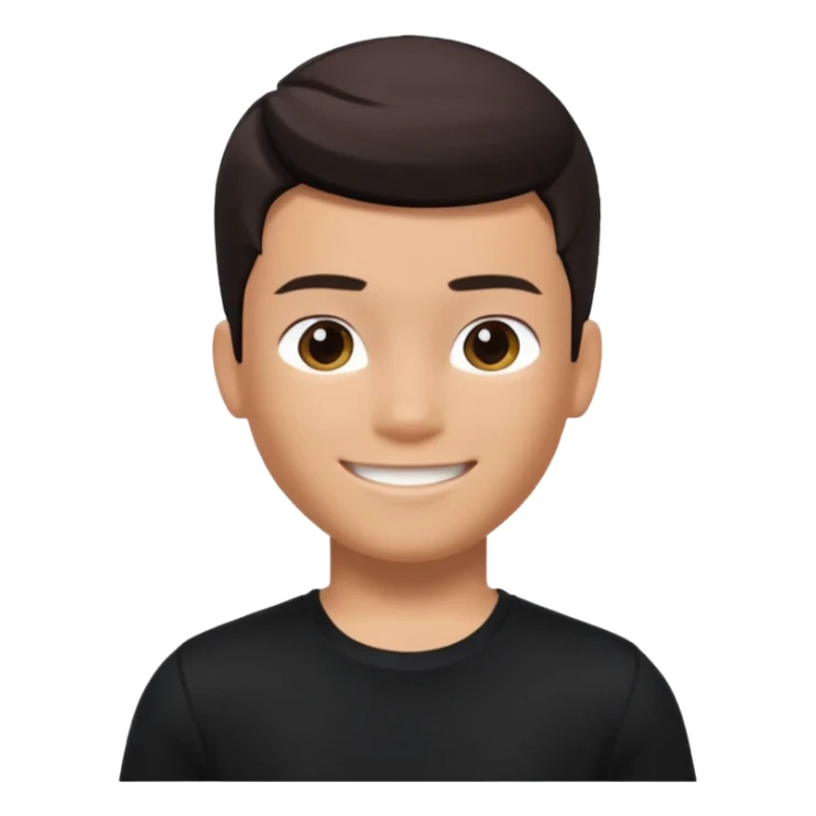 Roblox Avatar whit black shirt and sleek boy har  sticker