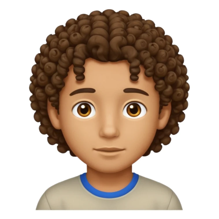 Hispanic boy with curly hair sticker
