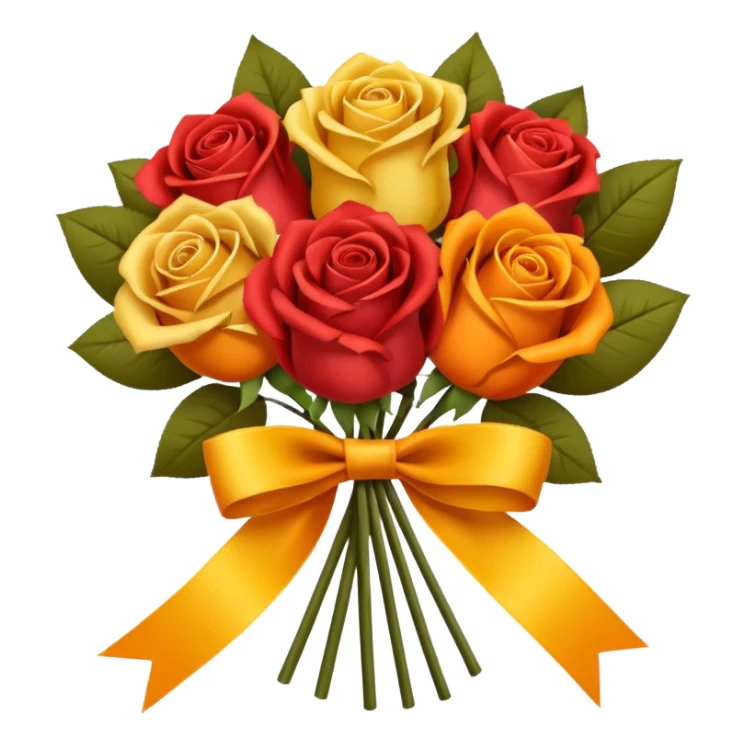 Bouquet roses satin autumn sticker