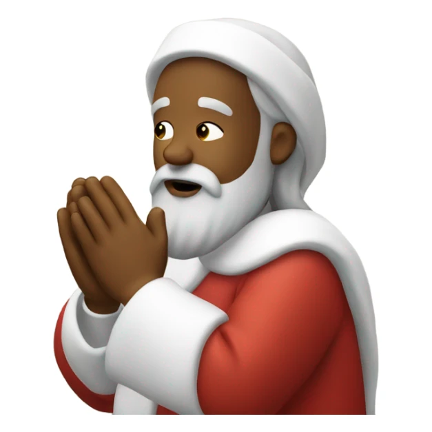 santa praying to Jesus sticker