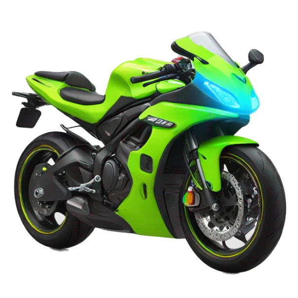 Supersport bike in neon colors sticker