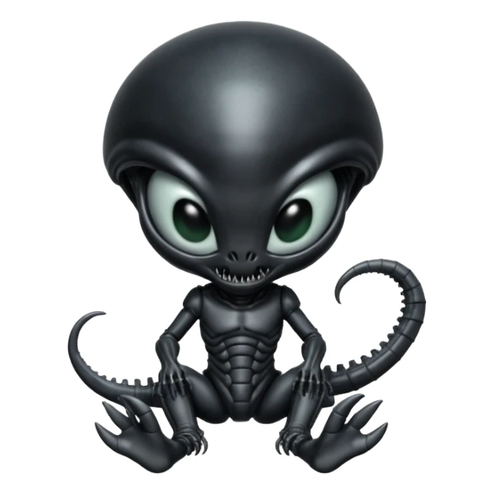 baby xenomorph from movie alien sticker