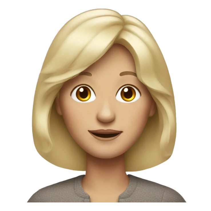 older lady long blonde hair bangs sticker