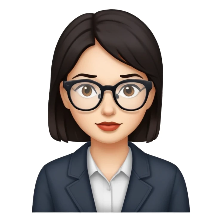 woman with glasses and dark hair sticker