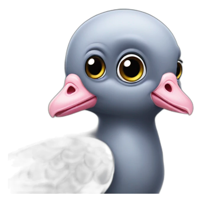 hairless pigeon baby sticker