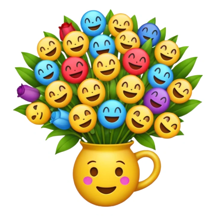 Make me an emoji bouquet  sticker