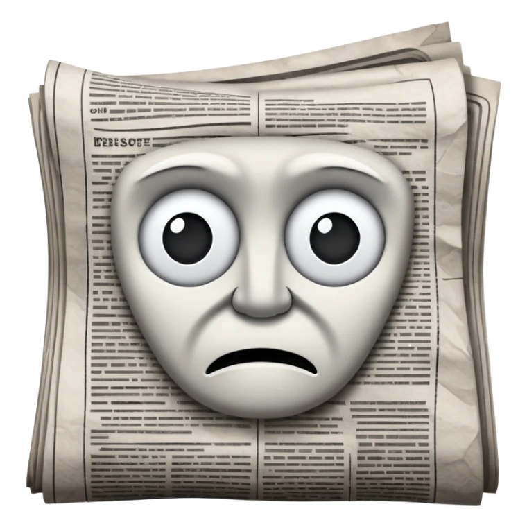 generate realistic detailed news paper sticker