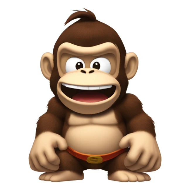 Donkey Kong at a loss for words sticker