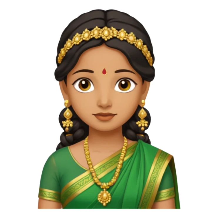 Maharastrian woman with nath sticker