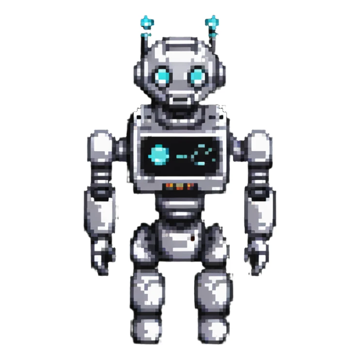 dystopian robot sticker