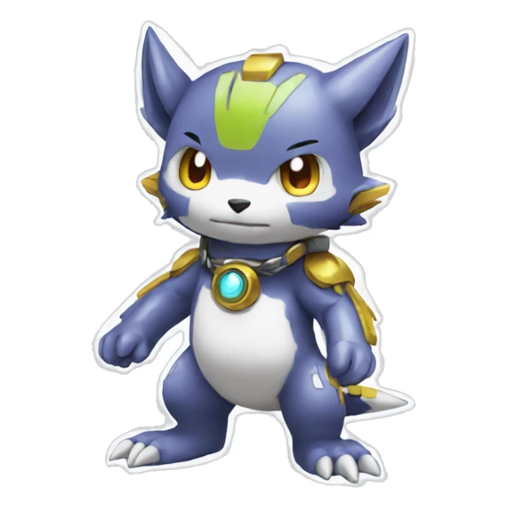 cute cool edgy shiny Digimon-Fakemon-animal full body sticker