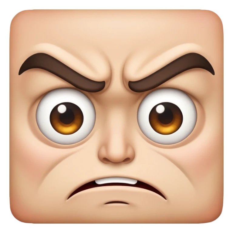 angry with rolled eyes emoji sticker