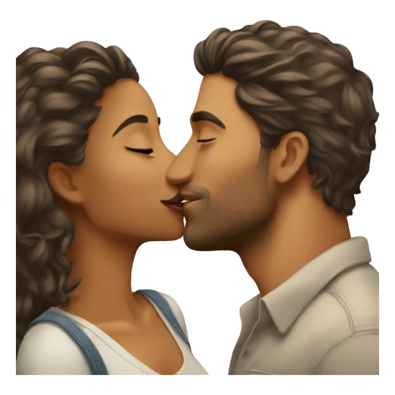 pretty girl kissing a handsome man sticker