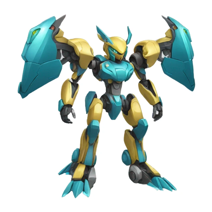Futuristic Mechanical Pokémon-Medabot-Dragon full body sticker