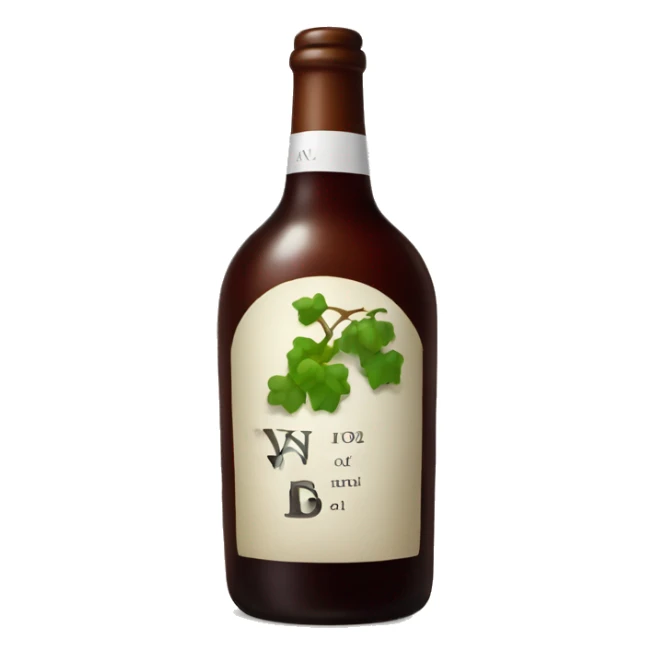 Bottle of vine auction sticker