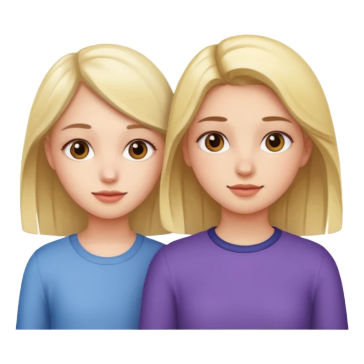 Girl with her friend girl sticker