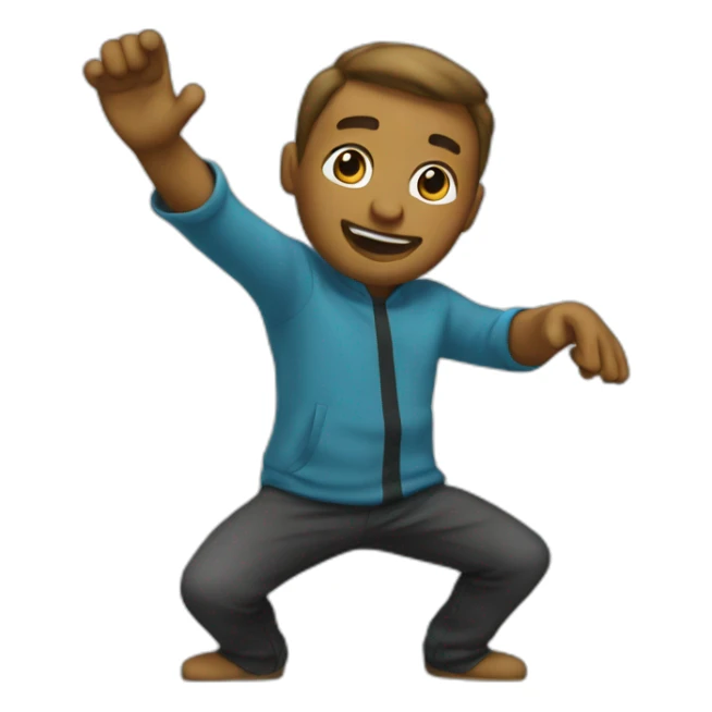 Un emoji qui fait un dab sticker