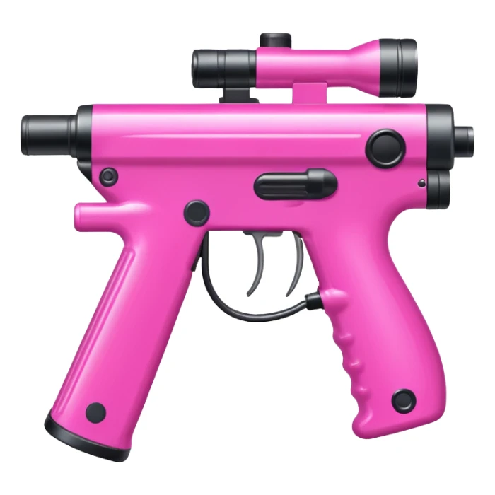 paintball gun pink and colorful details sticker