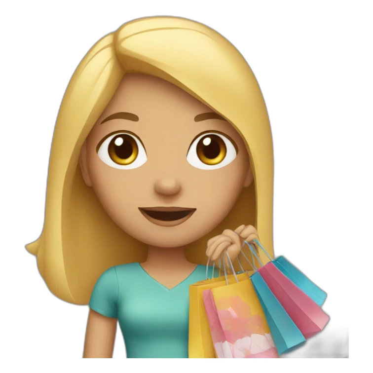 shopping girl sticker