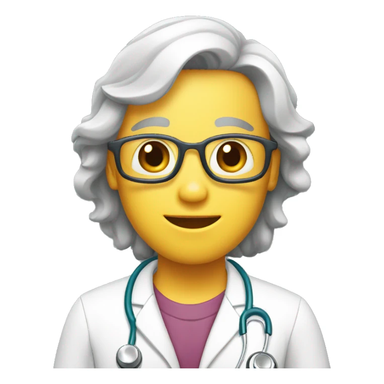 Medico de familia con poco pelo sticker