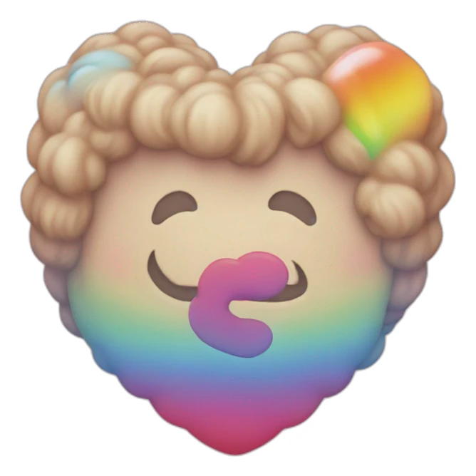 coeur arc en ciel sticker