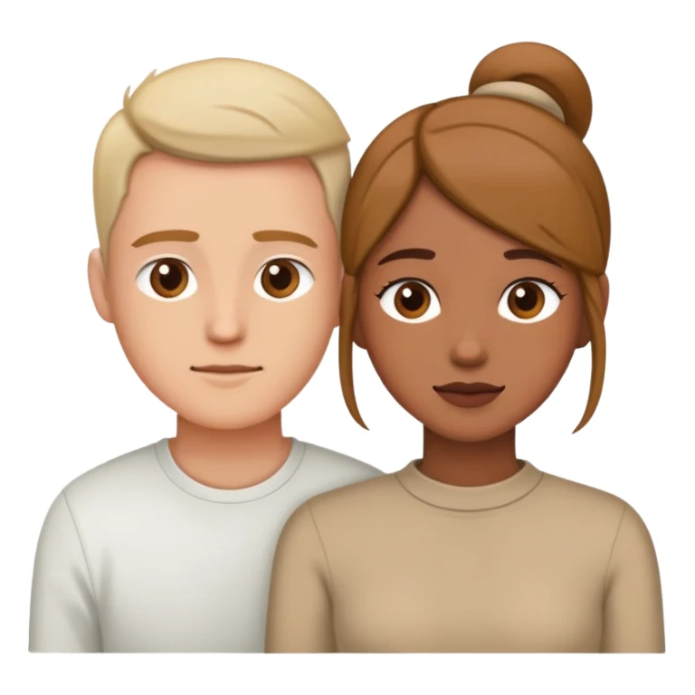 couple with different attachment styles resolving conflict healthily, one giving space while still staying connected, the other communicating calmly with respect for boundaries sticker